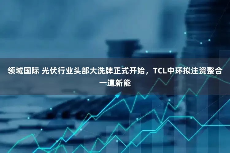 领域国际 光伏行业头部大洗牌正式开始，TCL中环拟注资整合一道新能