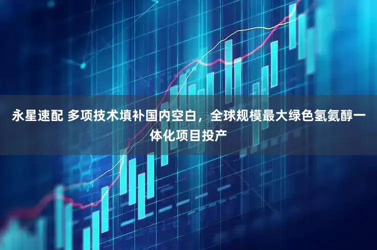 永星速配 多项技术填补国内空白，全球规模最大绿色氢氨醇一体化项目投产